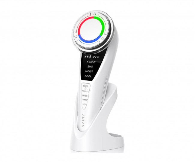 Масажер для лиця ANLAN EMS Red and Blue and Green light therapy Beauty Device